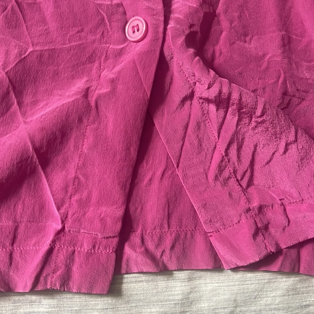 Vintage Oversized 100% Silk Button Down Shirt sz1X - Picture 7 of 9